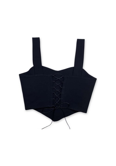 L'aura Corset Siyah Renk Kalp Yaka Bayan Korse Büstiyer