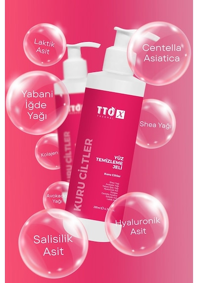 Tto X Yüz Temizleme Jeli Kuru Ciltler 200 Ml