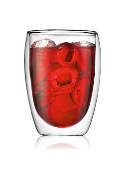 Çift Cidarlı Su Ve Meşrubat Bardağı, Borosilikat Cam Şeffaf Cam Bardak 350 Ml - 1 Adet - 12772