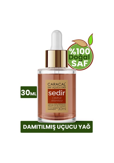 Caracal Doğal Sedir Ağacı Uçucu Yağı %100 Saf Sedir Ağacı Yağı 30 Ml Sedir Yağı