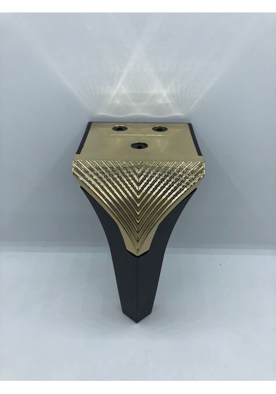 PLASTİK,VENEDİK 15 CM SİYAH-GOLD KOLTUK,BAZA,MOBİLYA AYAĞI (4 ADT