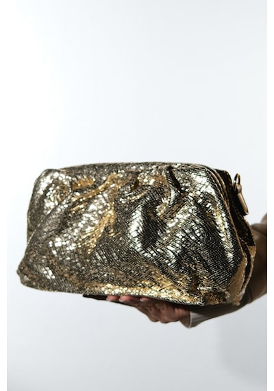 Luvishoes Uvera Gold Desenli Kadın Clutch Çanta Altın