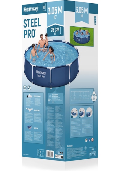 Bestway 56679 Steel Pro Prefabrik Yerüstü Çember Havuz 3,05 M X 76 Cm