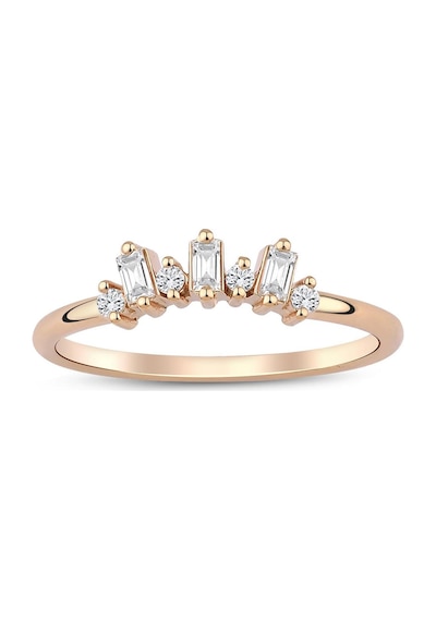 Baget Pırlanta Tasarım Eklem Yüzük Rose Gold