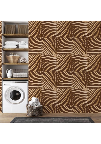 Zebra Desen Duvar Kağıdı 53244 Çok Renkli