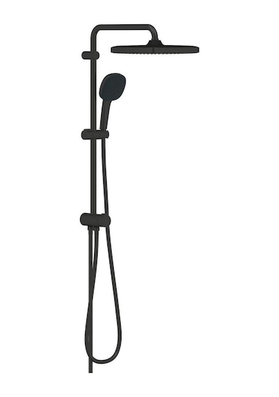 Grohe Tempesta System 250 Cube Duvar Bağlantılı, Divertörlü Duş Sistemi Mat Siyah - 269772431 Siyah