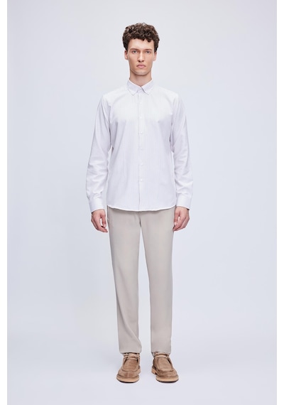 Hatemoğlu Kahverengi Comfort Fit Çizgili Pamuklu Düğmeli Yaka Uzun Kollu Casual Gömlek 24d19etc0001 105 Kahverengi Hatemoğlu Kahverengi Comfort Fit Çizgili Pamuklu Düğmeli Yaka Uzun Kollu Casual Gömlek 24d19etc0001 105 Kahverengi