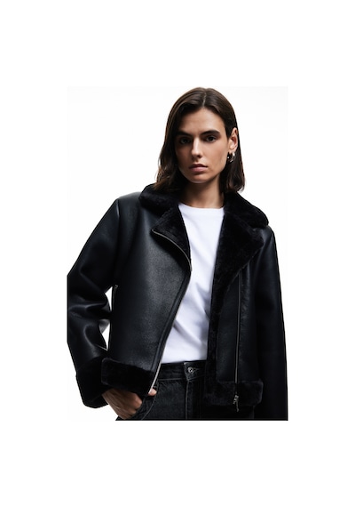 Koton Uzun Kollu Fermuarlı Suni Kürk Astarlı Kruvaze Suni Deri Biker Crop Ceket Siyah 6wak20091ew Siyah Koton Uzun Kollu Fermuarlı Suni Kürk Astarlı Kruvaze Suni Deri Biker Crop Ceket Siyah 6wak20091ew Siyah