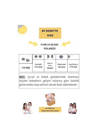 Yeni-unisex 1-5 Yaş Polarize Şeffaf Çocuk Güneş Gözlüğü Şeffaf