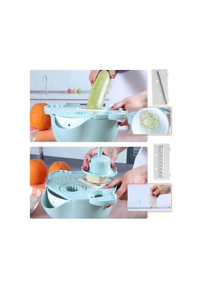 Çok Fonksiyonlu Salata Aparatı - Süzgeçli Doğrayıcı Kase Diğer
