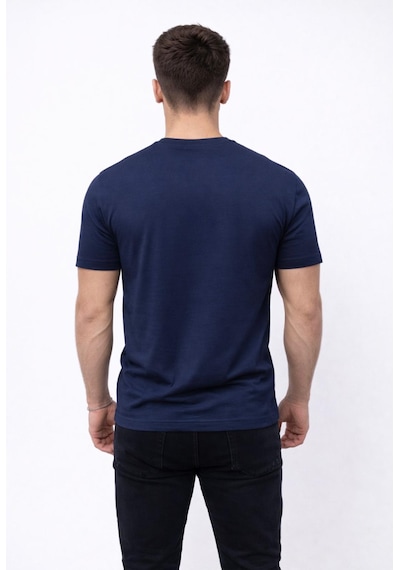 Axxel Erkek Lacivert Kısa Kollu Bisiklet Yaka T-shirt-d677 Lacivert