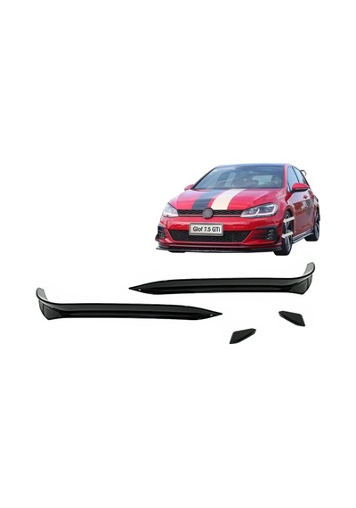 Vw Golf 7.5 Gtı Uyumlu Ön Tampon Çıtası Pianoblack
