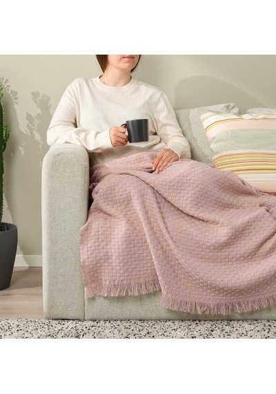 Ikea Hornmal Polar Koltuk Örtüsü Tek Kişilik 130 X 170 Cm Pembe