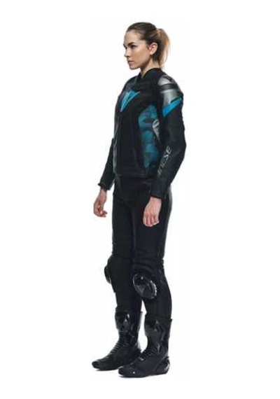 Dainese Daınese Ceket Deri/avro 5 Leather Jacket Wmn Blk Teal Ant