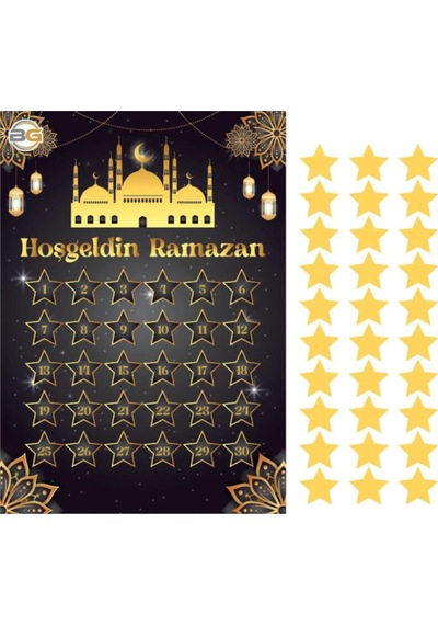 Hoş Geldin Ramazan Etkinlik Takvimi Siyah
