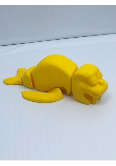 3D Hareketli Deniz Aygırı / Mors Figürlü Oyuncak - Sarı
