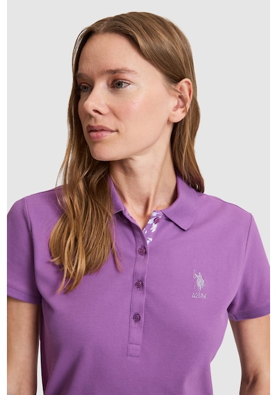 U.s. Polo Assn. Kadın Menekşe Tişört Basic 50321798-vr037 Menekse