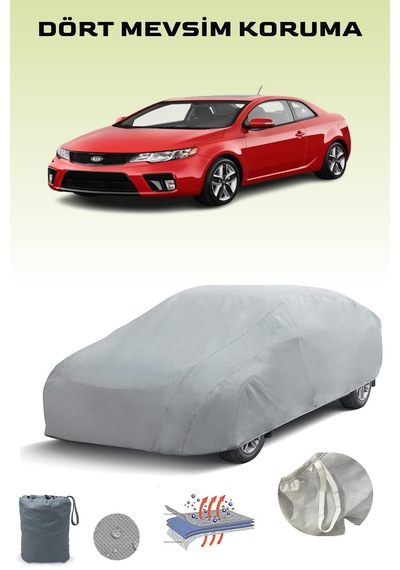 Kıa Forte Koup 2009 - 2013 Araba Brandası Oto Branda Gri