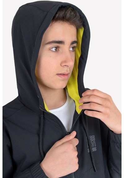 Lescon Siyah Çocuk Fermuarlı Kapüşonlu Sweatshirt 23n-3139 Siyah
