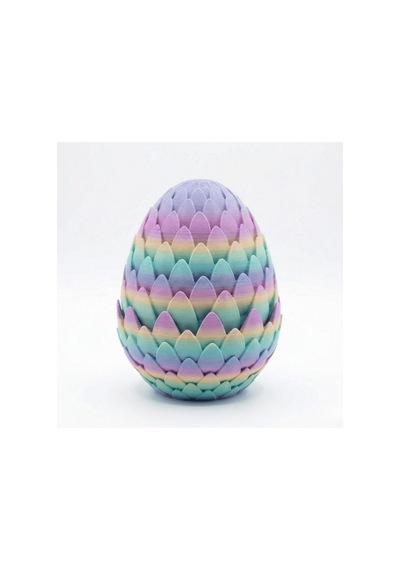 Atatug Pastel Gökkuşağı Orta Boy Sürpriz Ejderha Yumurtası Ve Kanatlı Ejderha Seti - 24cm