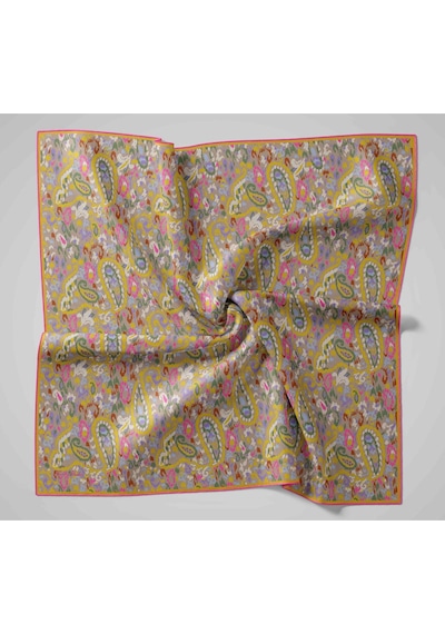 Silk Home Twill İpek Eşarp 11478-11 Pembe, Sarı, Vizon, Yeşil, Eflatun