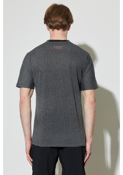 All Terrain Gear Regular Fit Normal Kesim Bisiklet Yaka Gri Melanj Tişört W231708001 Siyah