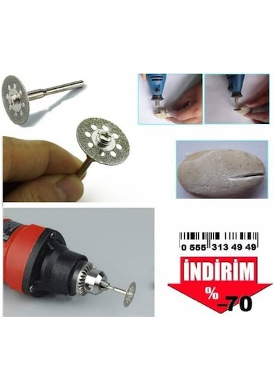 Mini Matkap için Ahşap Cam Mermer Kesme Uç Seti 6 Parça S