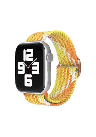 Newface Apple Watch Uyumlu 42mm Star Kordon - Turuncu-sarı