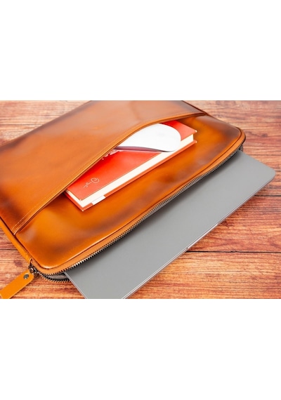 Awe 14 İnç Apple Uyumlu MacBook Ve Pc Deri Kılıf Rst2ef Taba