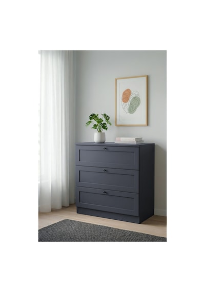 Terra 3 Çekmeceli Şifonyer 75x77x42 Cm Modern Tasarım Beyaz