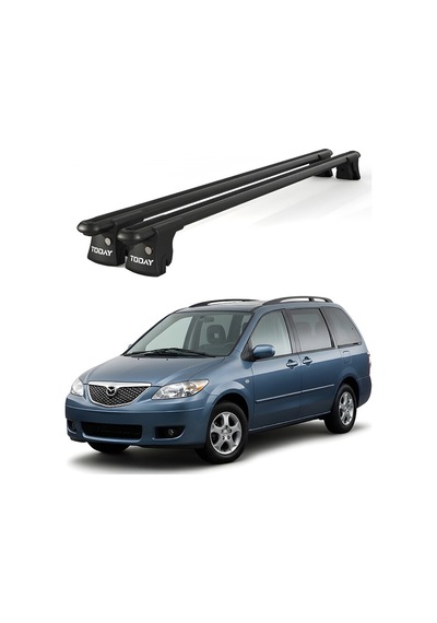 Trio-ı Mazda Mpv 2000-2004 Uyumlu Siyah Kilitli Ara Atkı 135cm Port Bagaj Tavan Barı