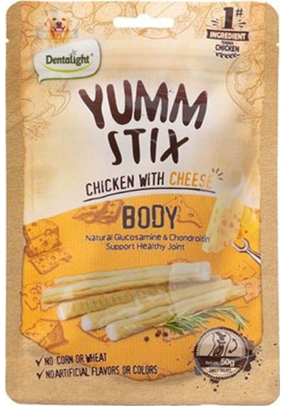 Dentalight Yumm Stick Body Tavuklu Ve Peynirli Köpek Ödül Çubuğu 50 Gr