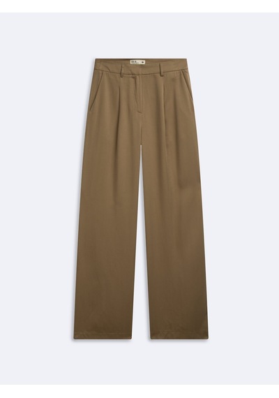 LTB Relaxed Fit Tencel Pileli Kahverengi Pantolon