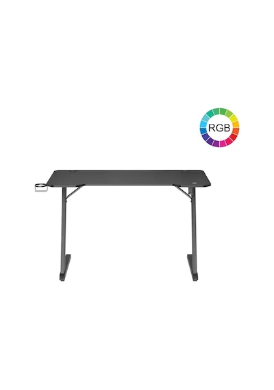 Vıyero Armor Gd-12002e-2-blk Z Ayak Rgb Karbon Fıber E-spor Oyuncu Masası Siyah