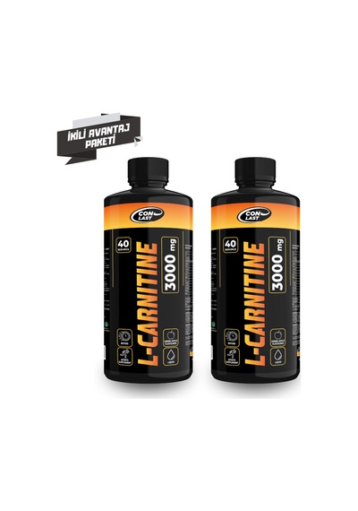 Ekonomik 2'li L-carnitine 3000mg Yeşil Elmalı L-karnitin Aromalı