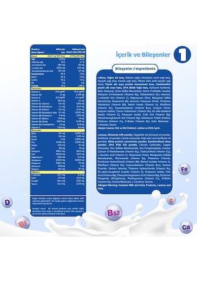 Bebehum 1 Numara Bebek Sütü 0-6 Ay 400 G
