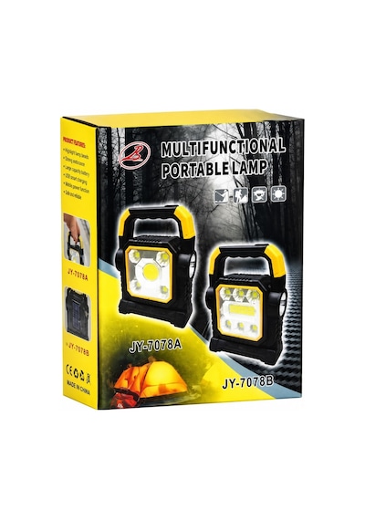 Powermaster Hc-7078-d Üç Çalışma Modlu Şarjlı 40 Smd Ledli Taşınabilir Solar Panelli Lamba