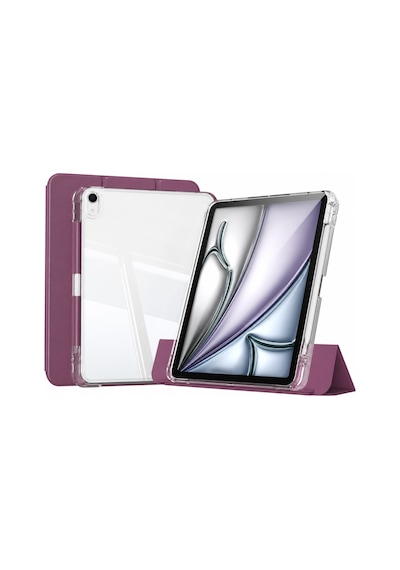 Apple iPad Uyumlu  Air 13inç M4/m3/m2 Kılıf Kalem Bölmeli Akrilik Şeffaf Ayrılabilir Case 2026-2024