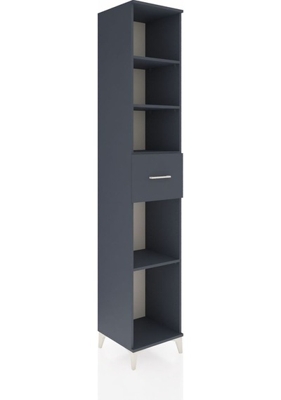 Hyperion Dolap 4 Raflı Tek Çekmeceli 44x44x243 Antrasit-antrasit Antrasit