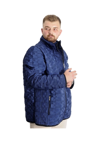 Mode Xl Büyük Beden Erkek Mont Kapitone 23623 Indigo 001