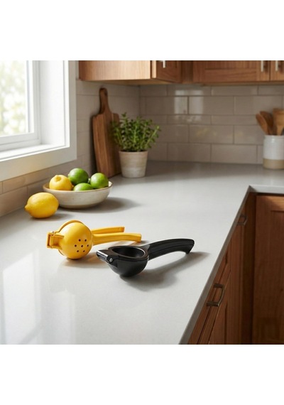 Amberhaus Pratik Metal Limon Sıkacağı / Ergonomik Narenciye Sıkacağı Siyah Diğer