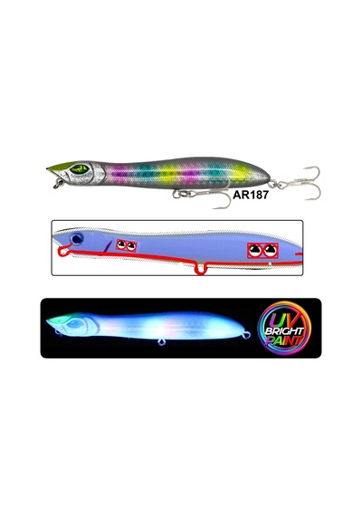 Eurofish Aragon Croax Zigzag 106mm 11gr Su Üstü Maket Balık Ar187