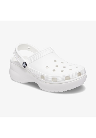 Crocs Classic Platform Clog Kadın Beyaz Terlik Düz 206750 Beyaz