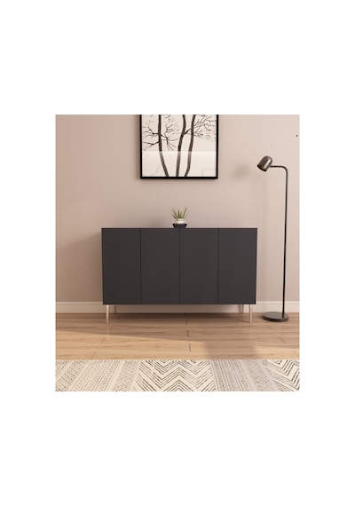 Serel 120 Cm Konsol, Tv Ünitesi, Çok Amaçlı Dolap - Antrasit-gümüş Antrasit-gümüş Serel 120 Cm Konsol, Tv Ünitesi, Çok Amaçlı Dolap - Antrasit-gümüş Antrasit-gümüş