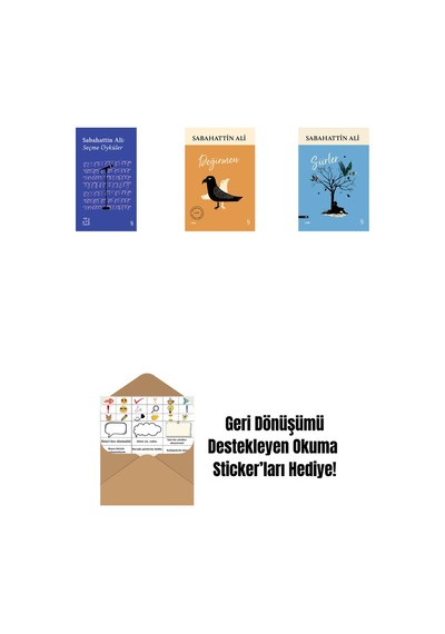 Everest Açıkhava 1 - Sabahattin Ali Seçme Öyküler + Değirmen + Şiirler + Okuma Sticker'ları