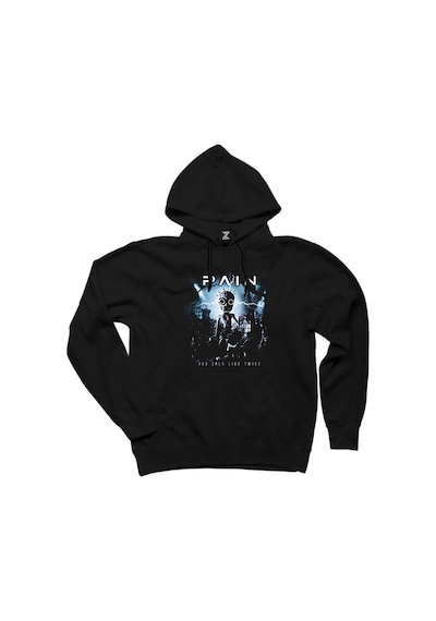 Pain You Only Live Twice Siyah Kapşonlu Sweatshirt Hoodie Siyah