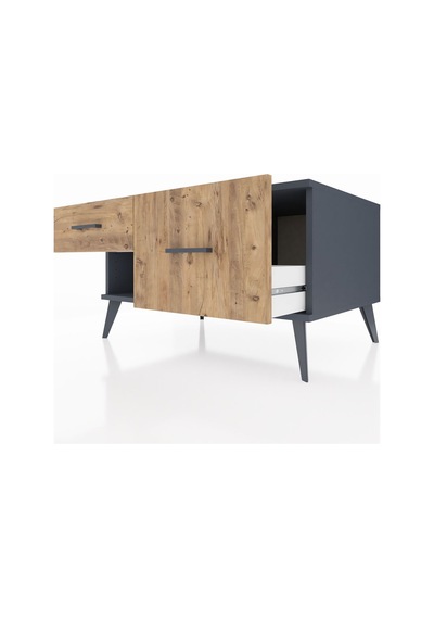 Kronos Şifonyer 2 Çekmeceli 88x59x48 Antrasit-antrasit/çam Antrasit/çam Kronos Şifonyer 2 Çekmeceli 88x59x48 Antrasit-antrasit/çam Antrasit/çam