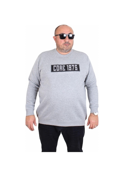Moc Grande Mocgrande Erkek Büyük Beden Sıfır Yaka 3ip Sweat Core 1975 24209 Grı Melanj Gri Melanj