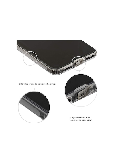 Apple Uyumlu iPhone 11 Pro Kamera Korumalı Kapak Renk Cümbüşü Tasarımlı Şeffaf Kılıf