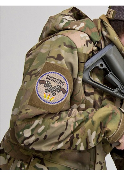 Rovelver Tabanca Shooting - Cırt - Patch - Peç - Arma - 8 Cm Açık Gri